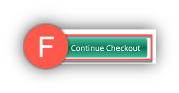 Screenshot showing continue checkout button