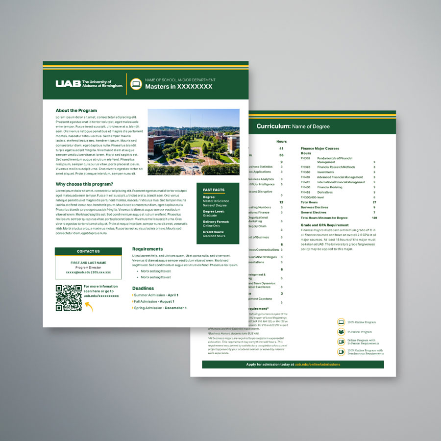 Graduate Degree Information Sheet