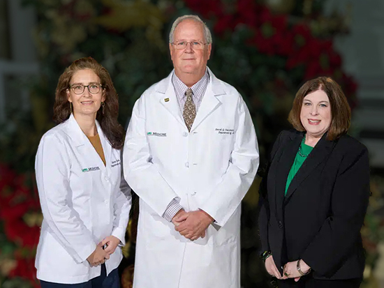 Laura Lieb, R.N., David Standaert, M.D., Ph.D., and Brooklyn White