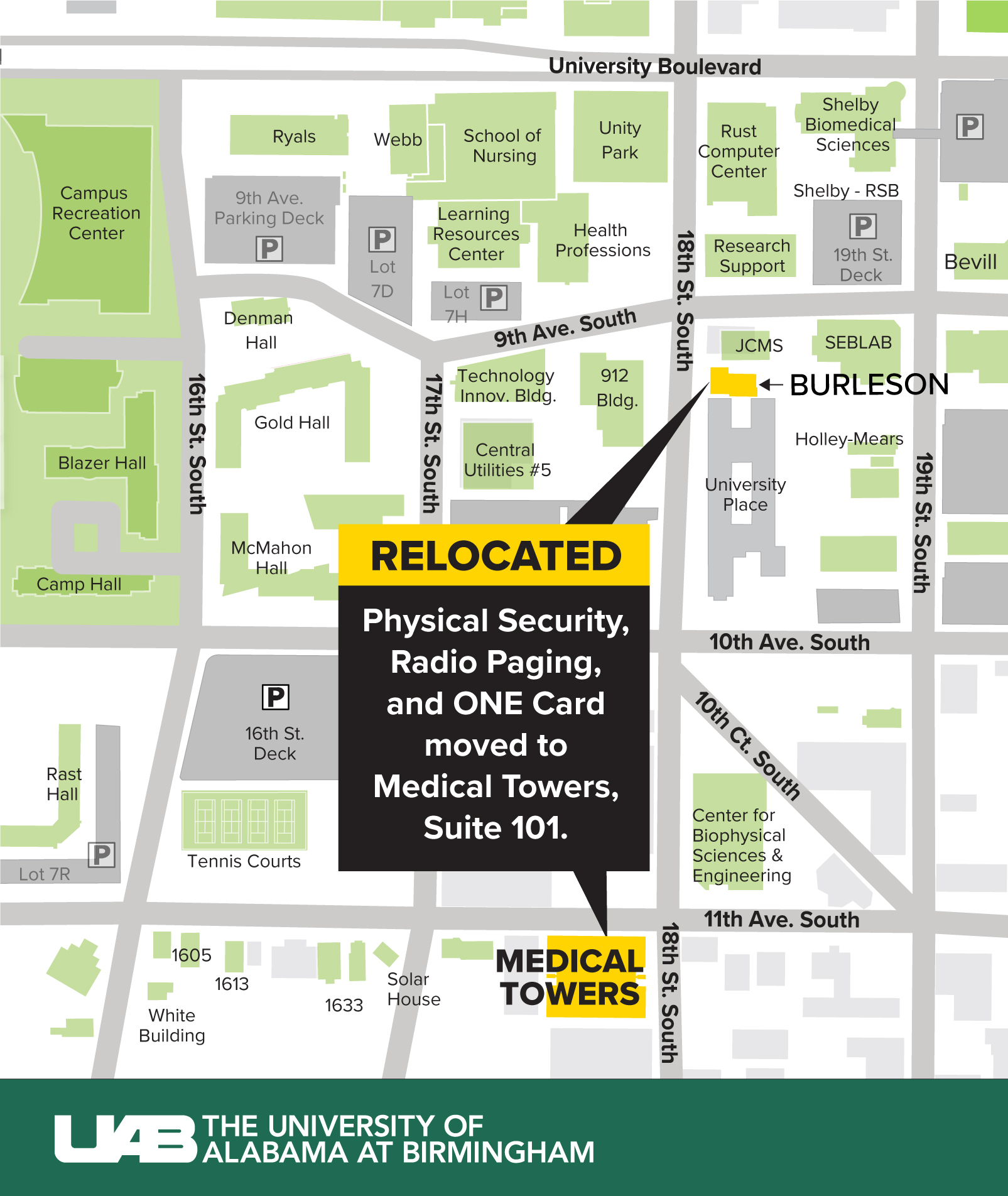 Physical Security relocating Medical Tower