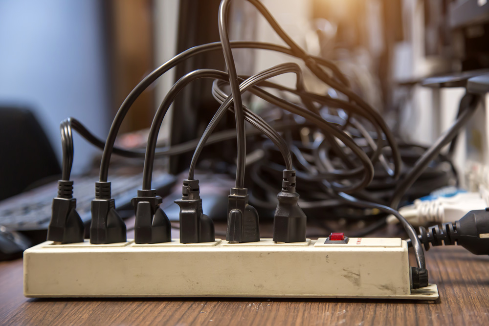 Overloaded surge protector