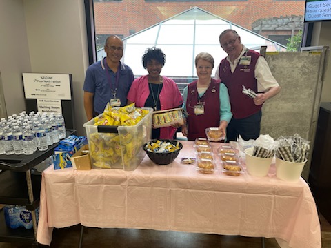 Hospital volunteers at a Holiday Meal Program event