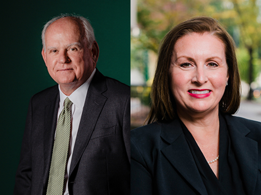 UAB President Ray Watts, M.D., and UAB Chief Human Resources Officer Janet May