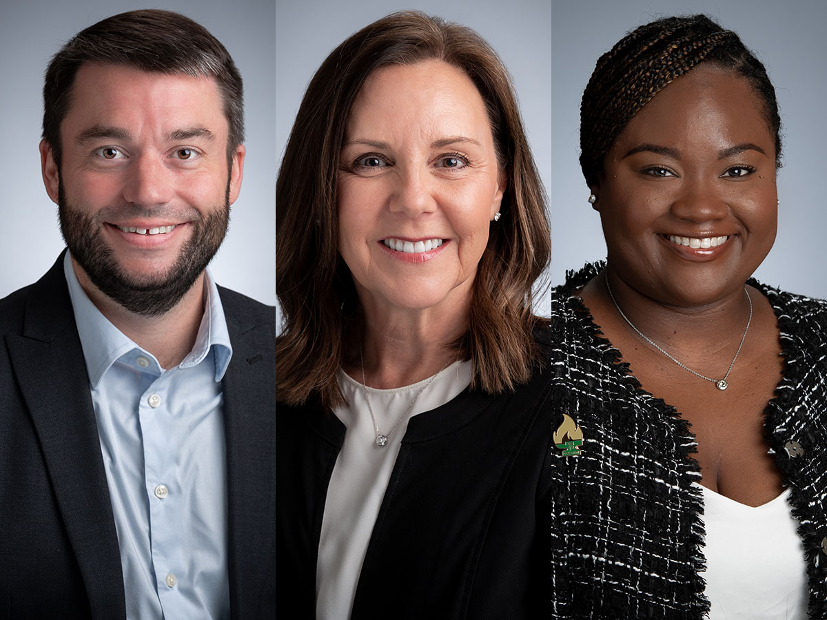 Combined image of Kevin Jarrett, Martha Tankersley and Chelsea Tucker