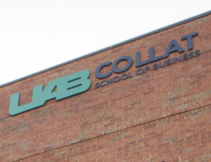 Collat School of Business' name change marked with new sign