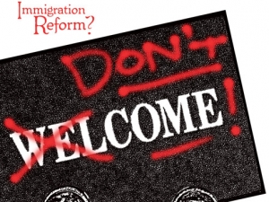 Erin Wright organizes immigration poster invitational