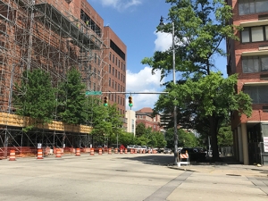 Construction to close sidewalks, traffic lanes
