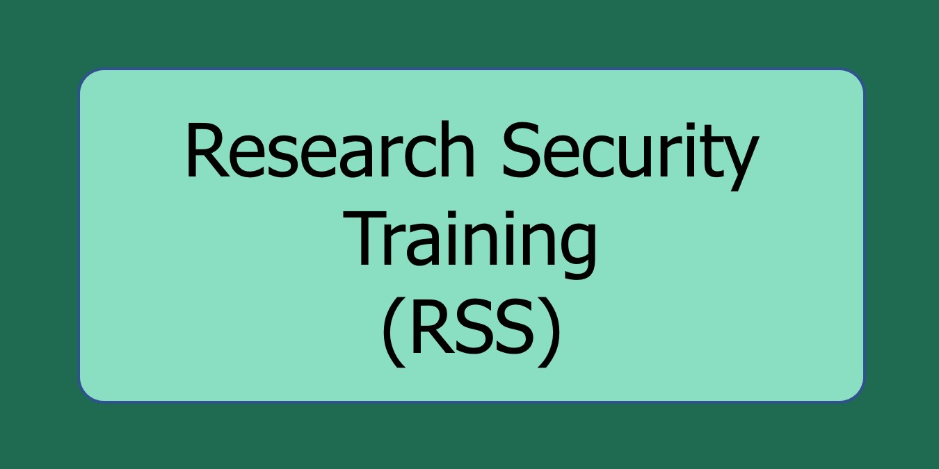 RSS Research Security Training