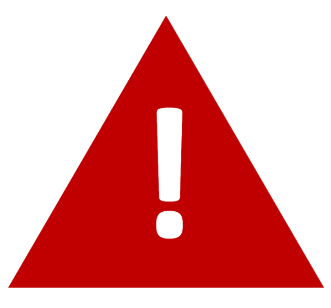 red triangle alert icon