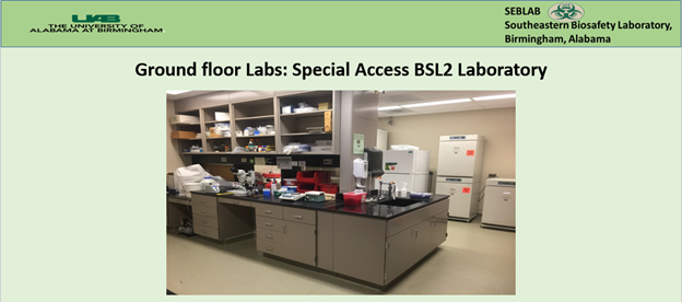 SEBLAB Ground Floor Labs: Special Access BSL2 Laboratory