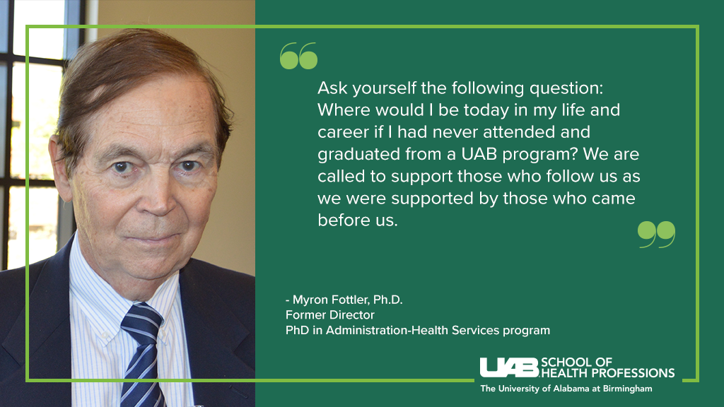 Myron Fottler quote about giving back