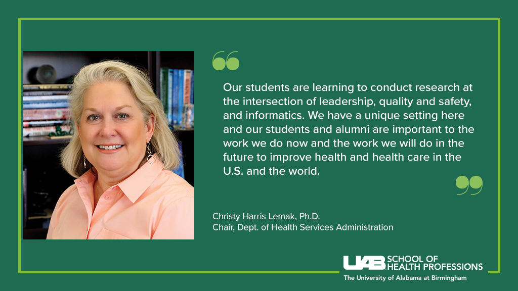 Christy Lemak quote about PhD Program