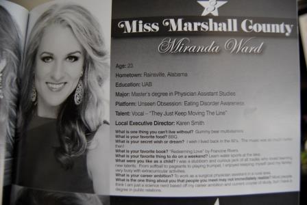 Miranda Ward Miss Alabama program web