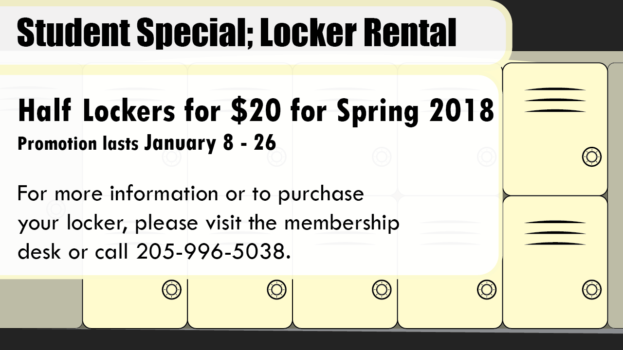 Campus Rec offers Spring locker promo to students