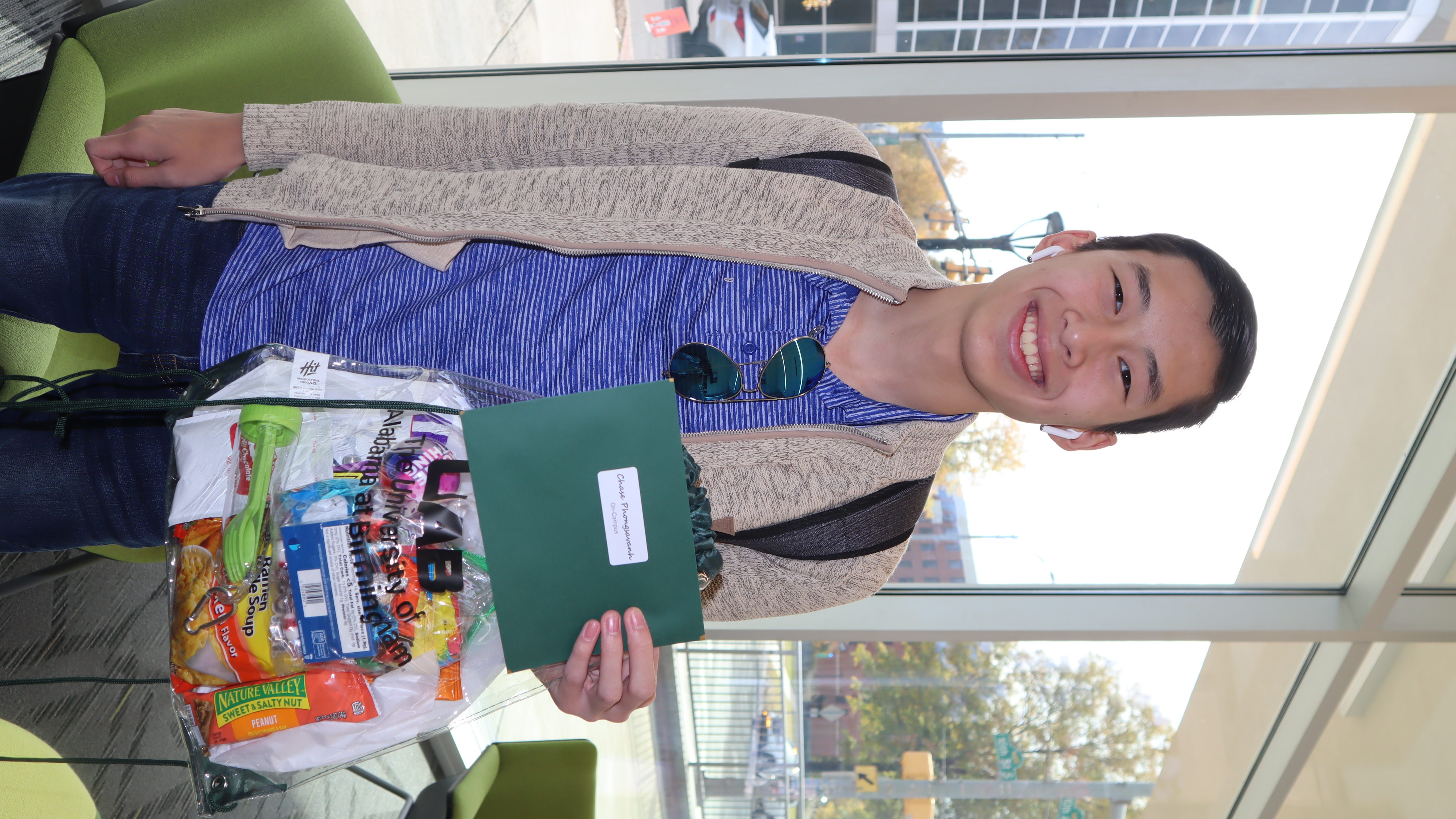 UAB Student with Exam Survival Kit