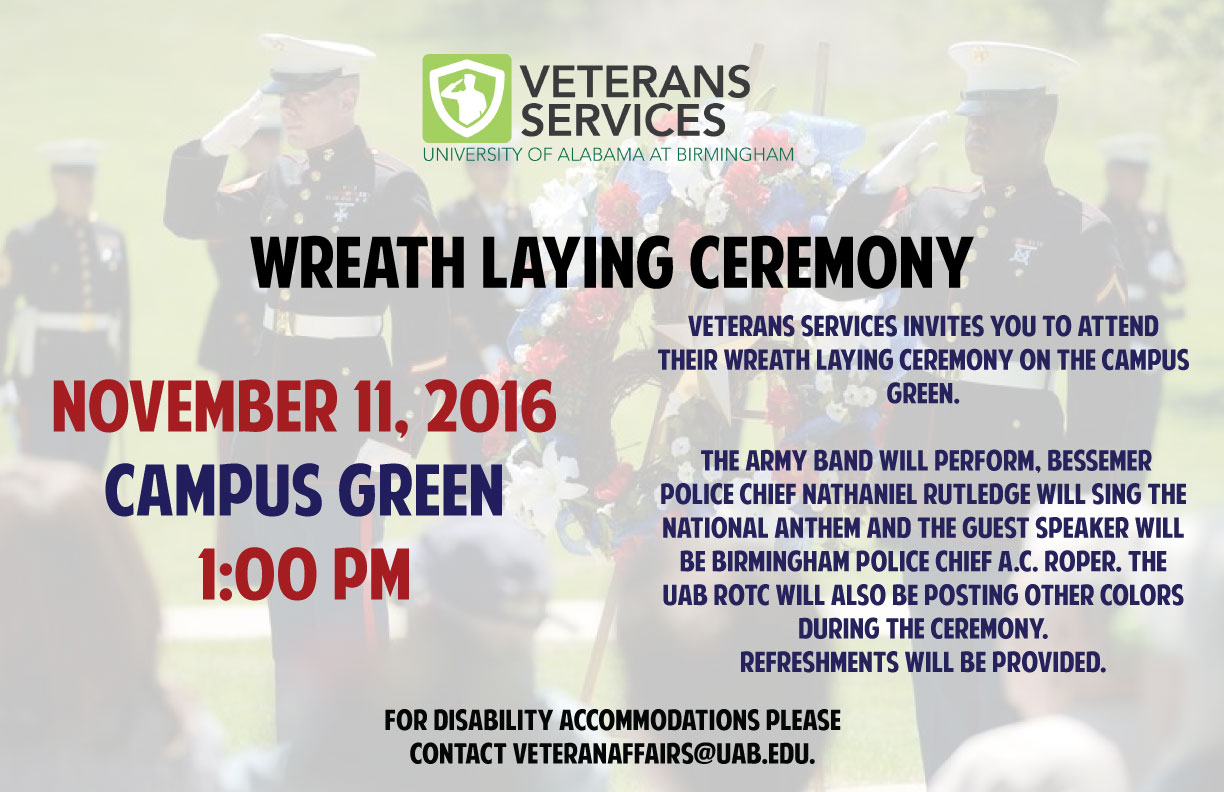 Veteran Services Wreath Laying Ceremony