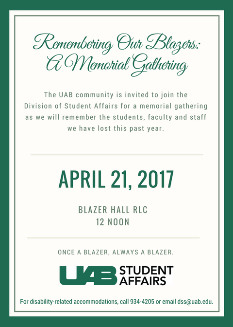 Remembering Our Blazers: A Memorial Gathering