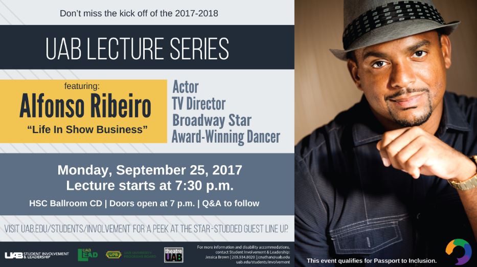 UAB Lecture Series presents Alfonso Ribeiro 