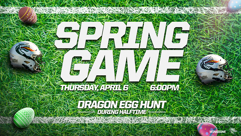 Football Spring Game - Thursday, April 6, 6:00pm at Protective Stadium. Dragon Egg Hunt during halftime.