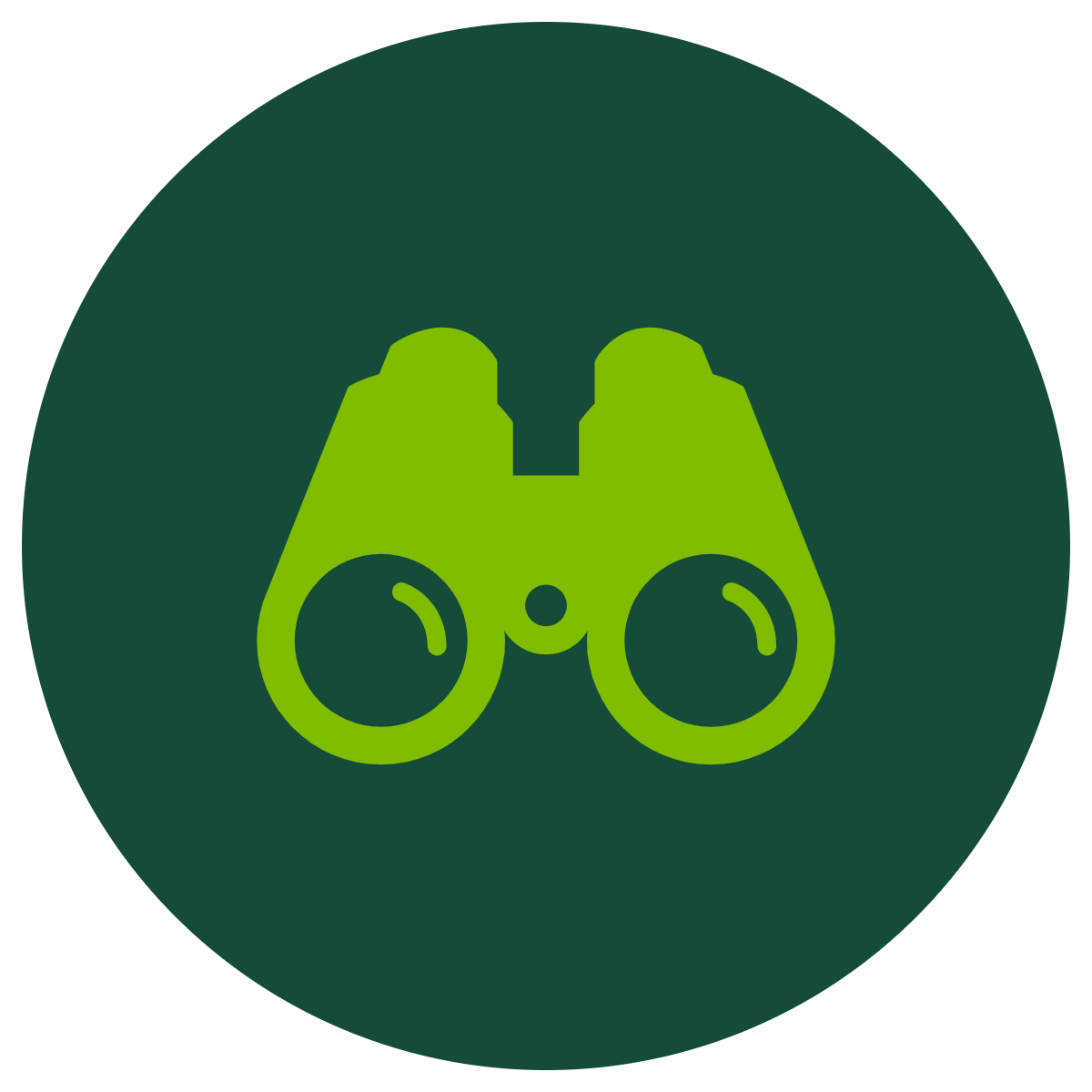 Vision, represented by binoculars