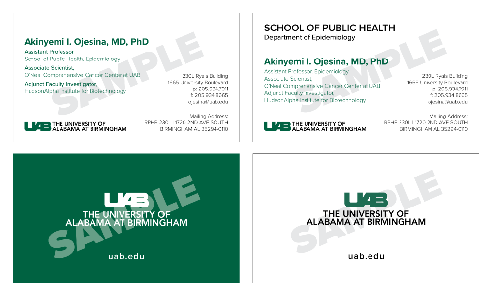 Multiple UAB Affiliations - Two-Sided