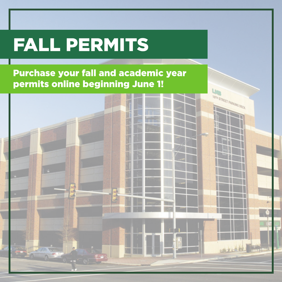 Fall, academic year permits on sale June 1