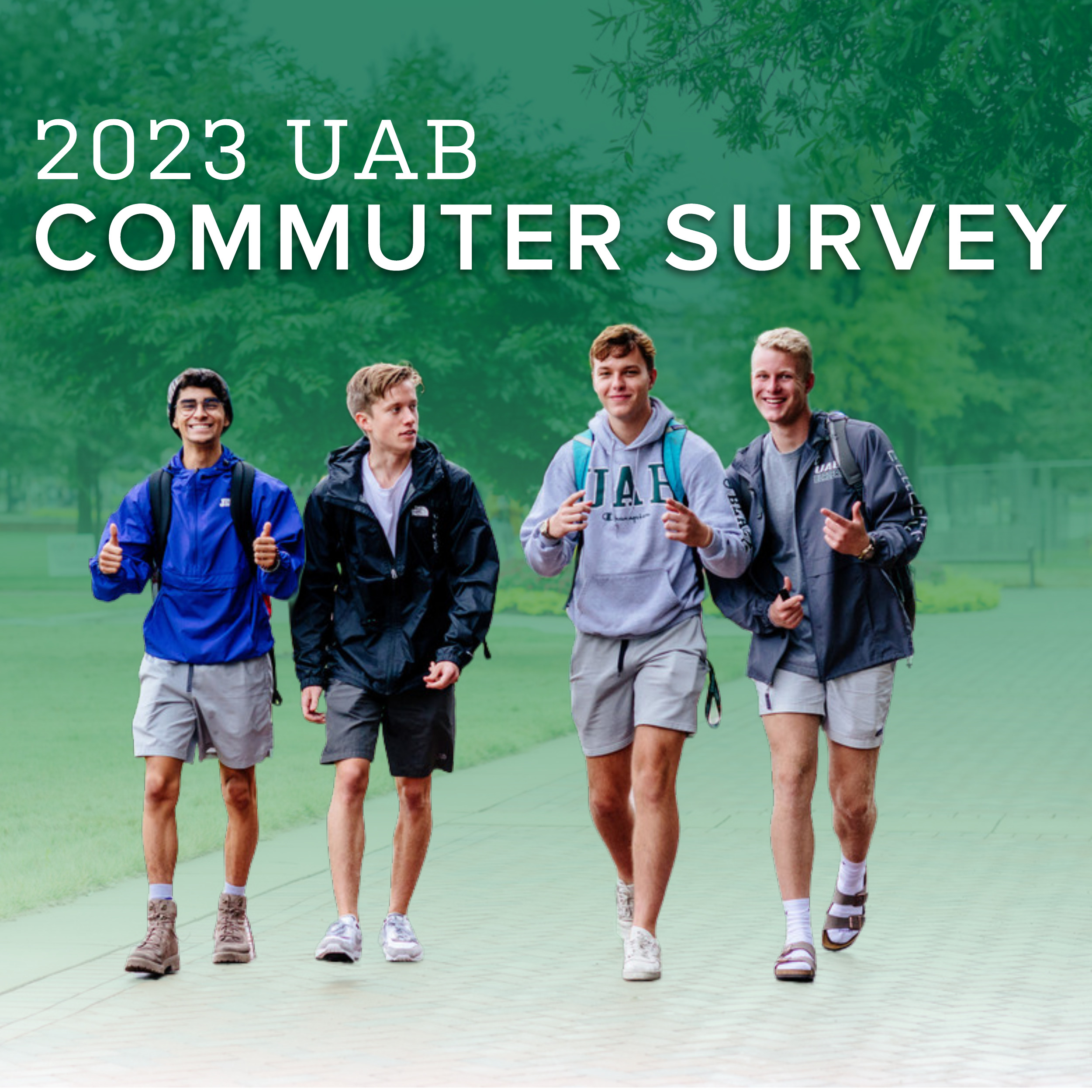 Social 2023 UAB Commuter Survey walking graphic
