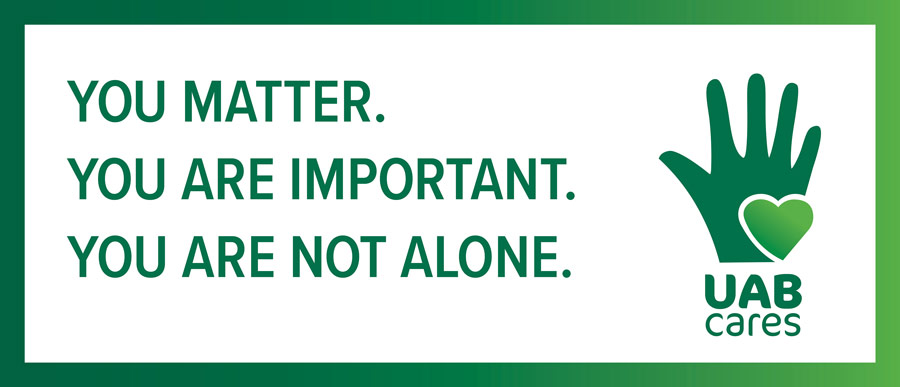 "You matter. You are important. You are not alone." Web Banner