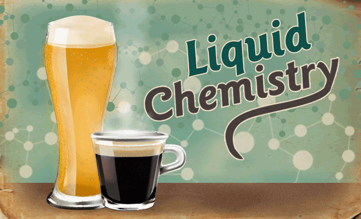 Animated gif of bubbling beer and steaming coffee