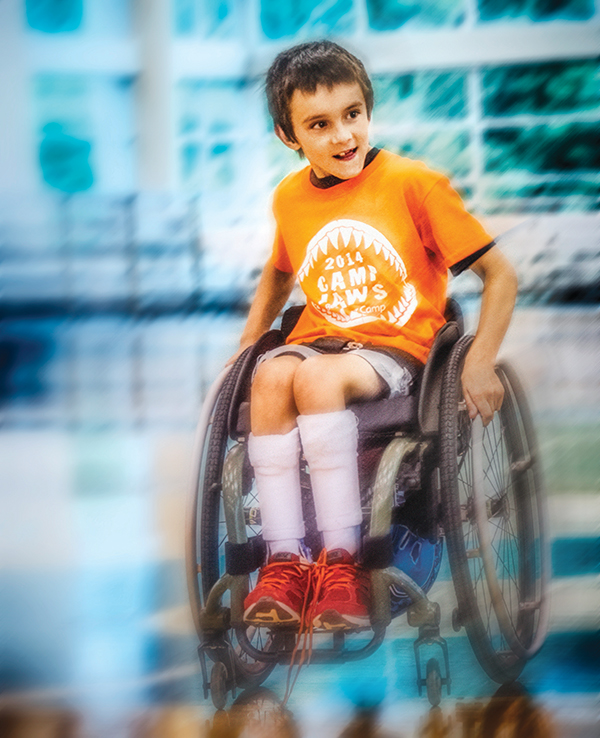 Photo of boy in wheelchair