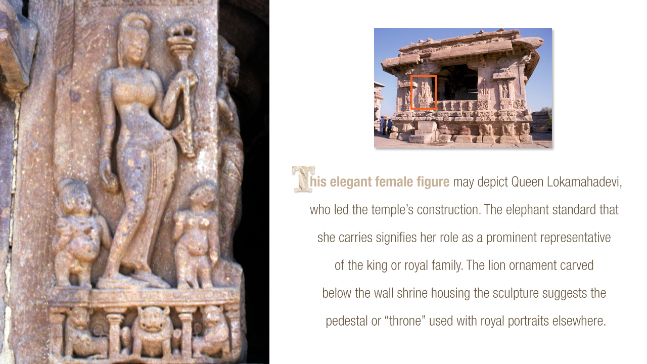 Sculpture of Queen Lokamahadevi from Virupaksha temple