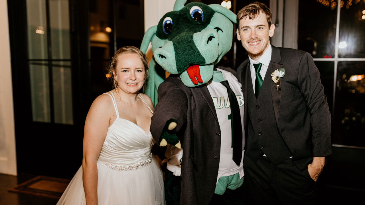 Blaze as an honored guest at Seth and Kristie's wedding.