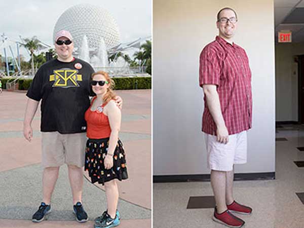 David Sears — before and after his participation at the UAB Weight Loss Clinic.